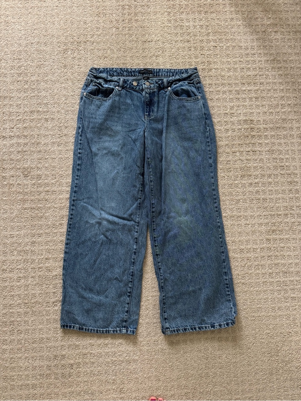SINCERELY JULES Women’s medium wash soft wide leg denim jeans pants size 29
